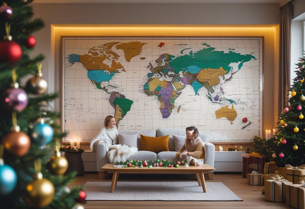 Sådan skaber du en unik julestemning med verdenskort til væg dekoration og sjove julekugler